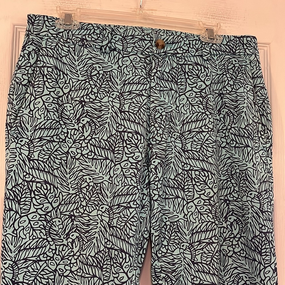 VINEYARD VINES MENS BREAKER FLAMINGO TROPICAL PRINT PANTS BLUE SIZE 32 - Picture 4 of 13